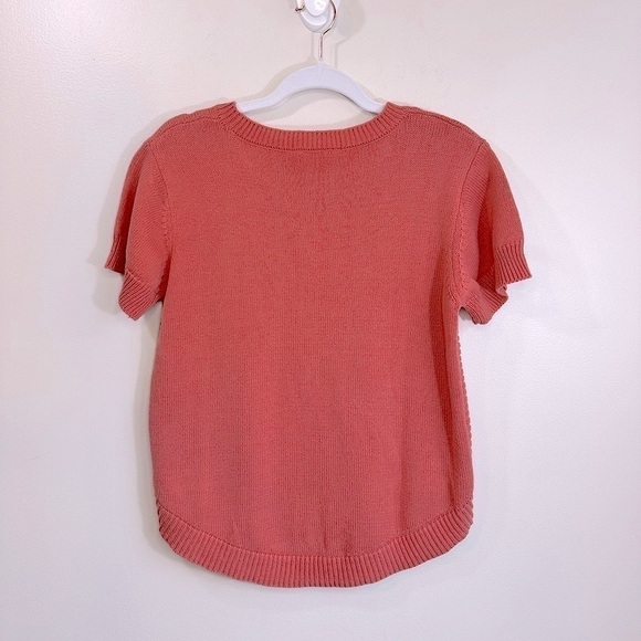 NWT Time and Tru Crewneck Short Sleeve Sweater Pink Camellia Size Small - Picture 4 of 15